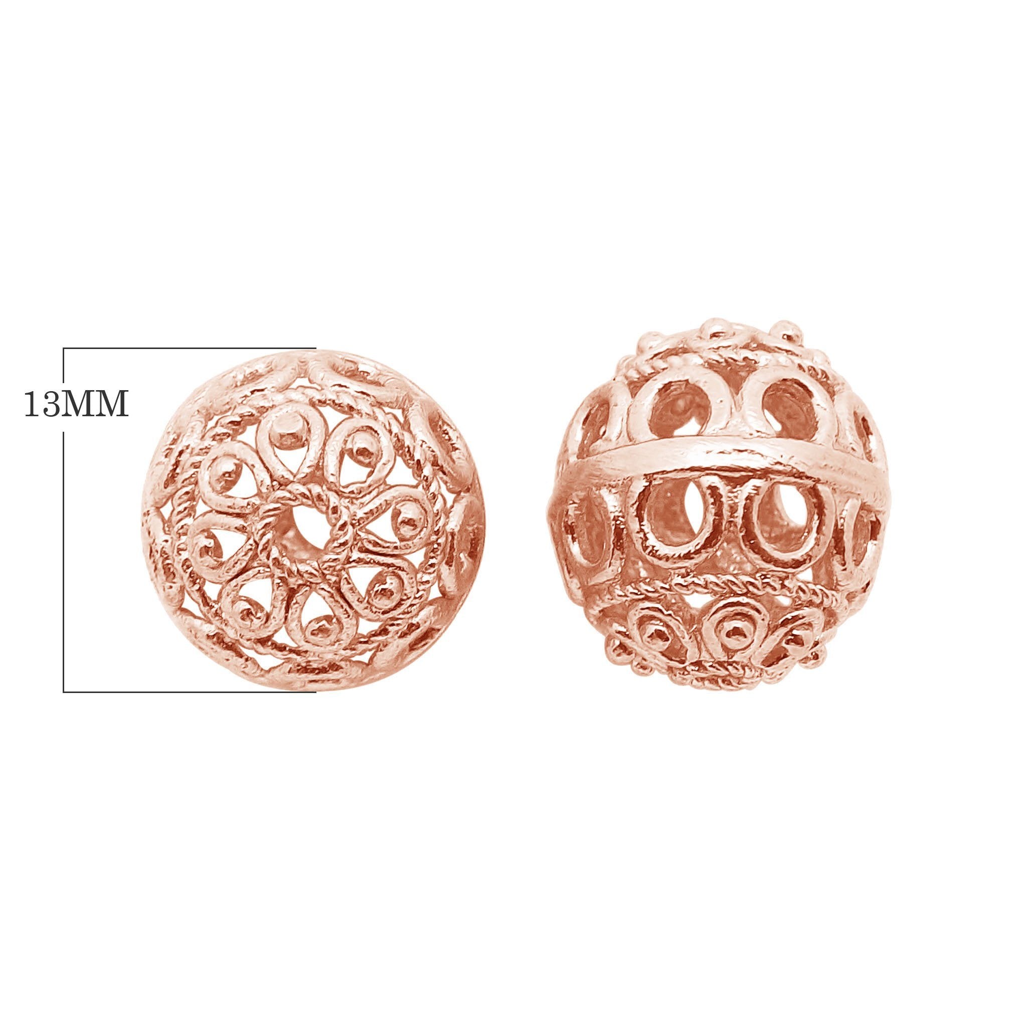 BRG-100 Rose Gold Overlay Bali Bead Beads Bali Designs Inc 