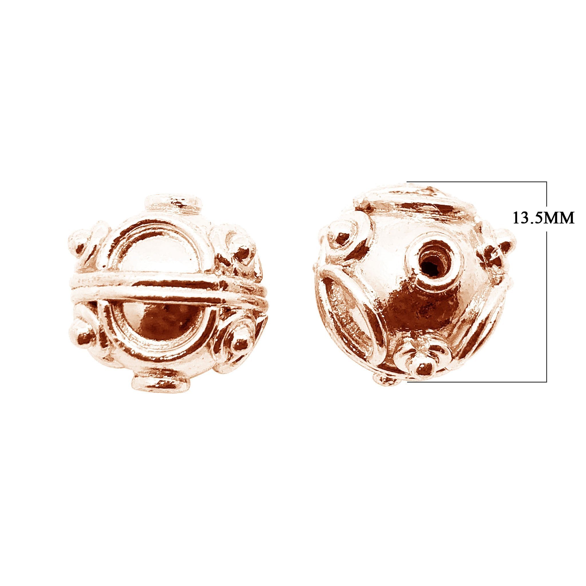 BRG-107 Rose Gold Overlay Bali Bead Beads Bali Designs Inc 