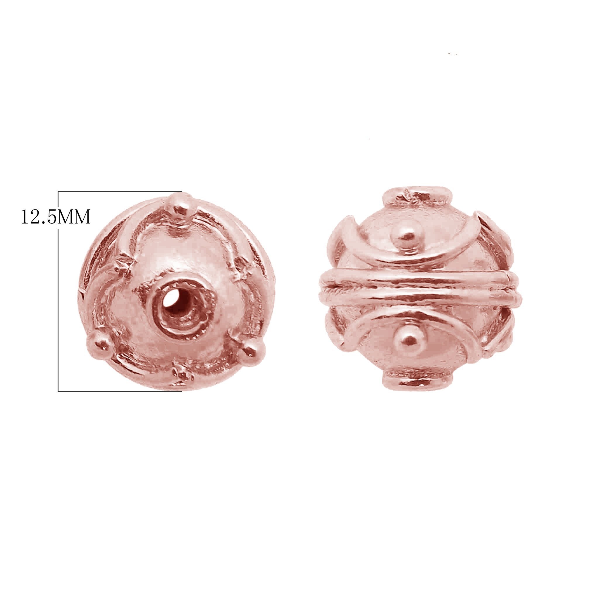 BRG-114 Rose Gold Overlay Bali Bead Beads Bali Designs Inc 