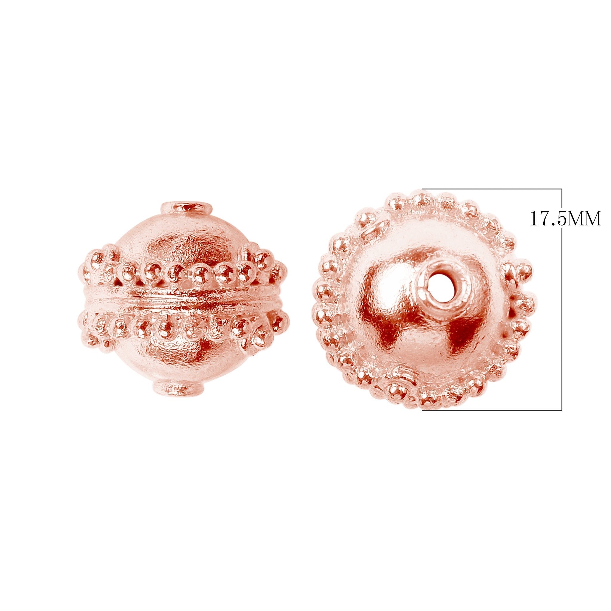 BRG-115 Rose Gold Overlay Bali Bead Beads Bali Designs Inc 