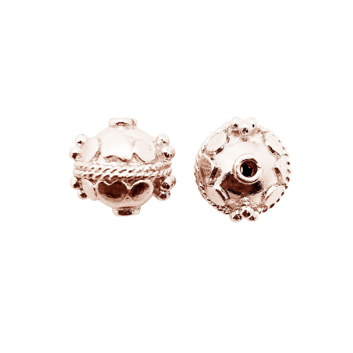 BRG-125 Rose Gold Overlay Bali Bead Beads Bali Designs Inc 