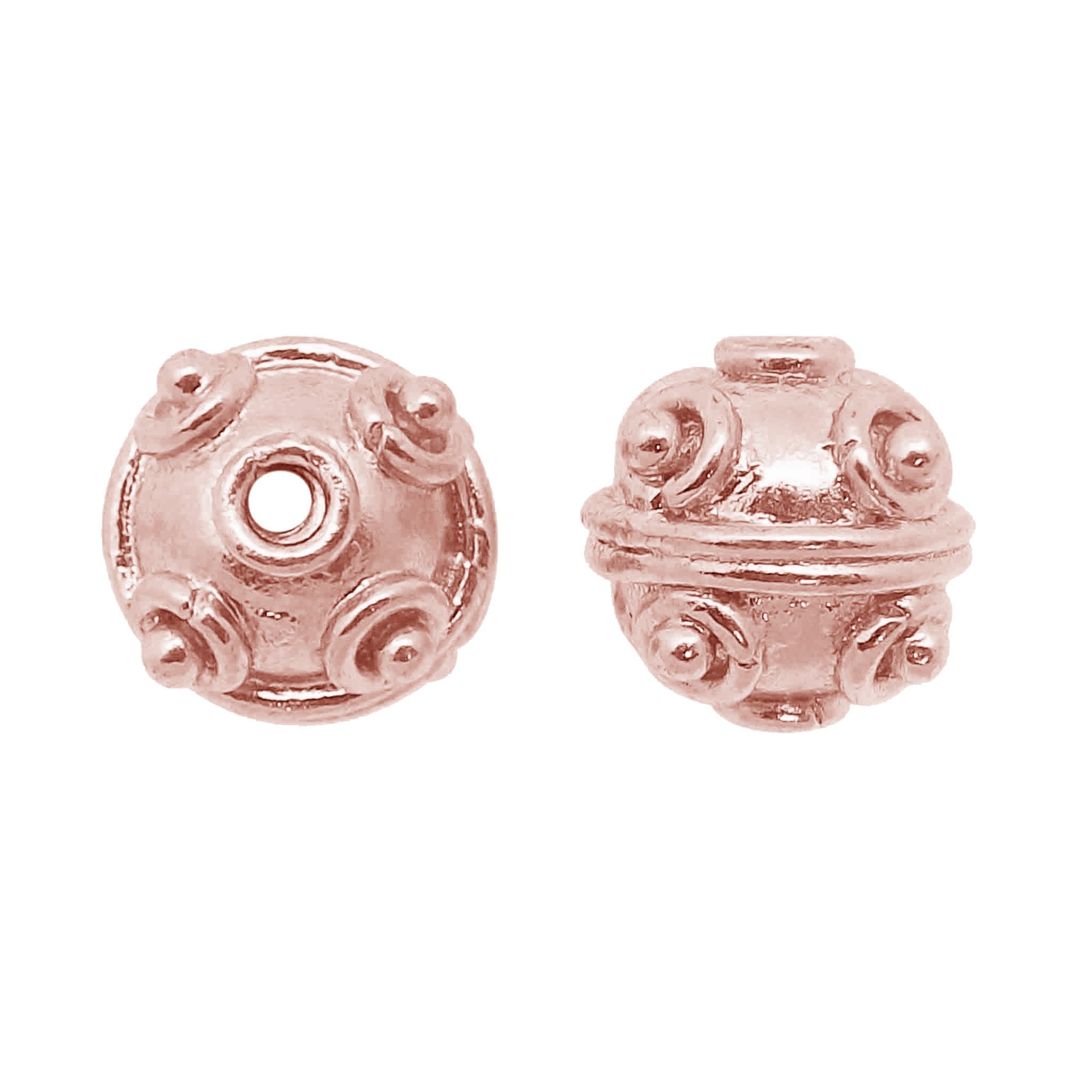 BRG-142 Rose Gold Overlay Bali Bead Beads Bali Designs Inc 