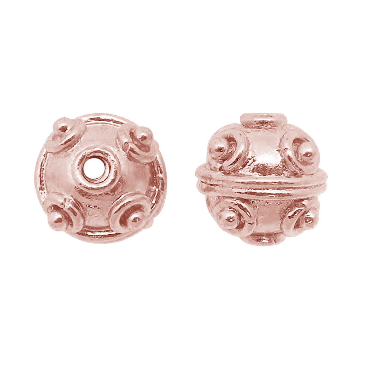 BRG-142 Rose Gold Overlay Bali Bead Beads Bali Designs Inc 