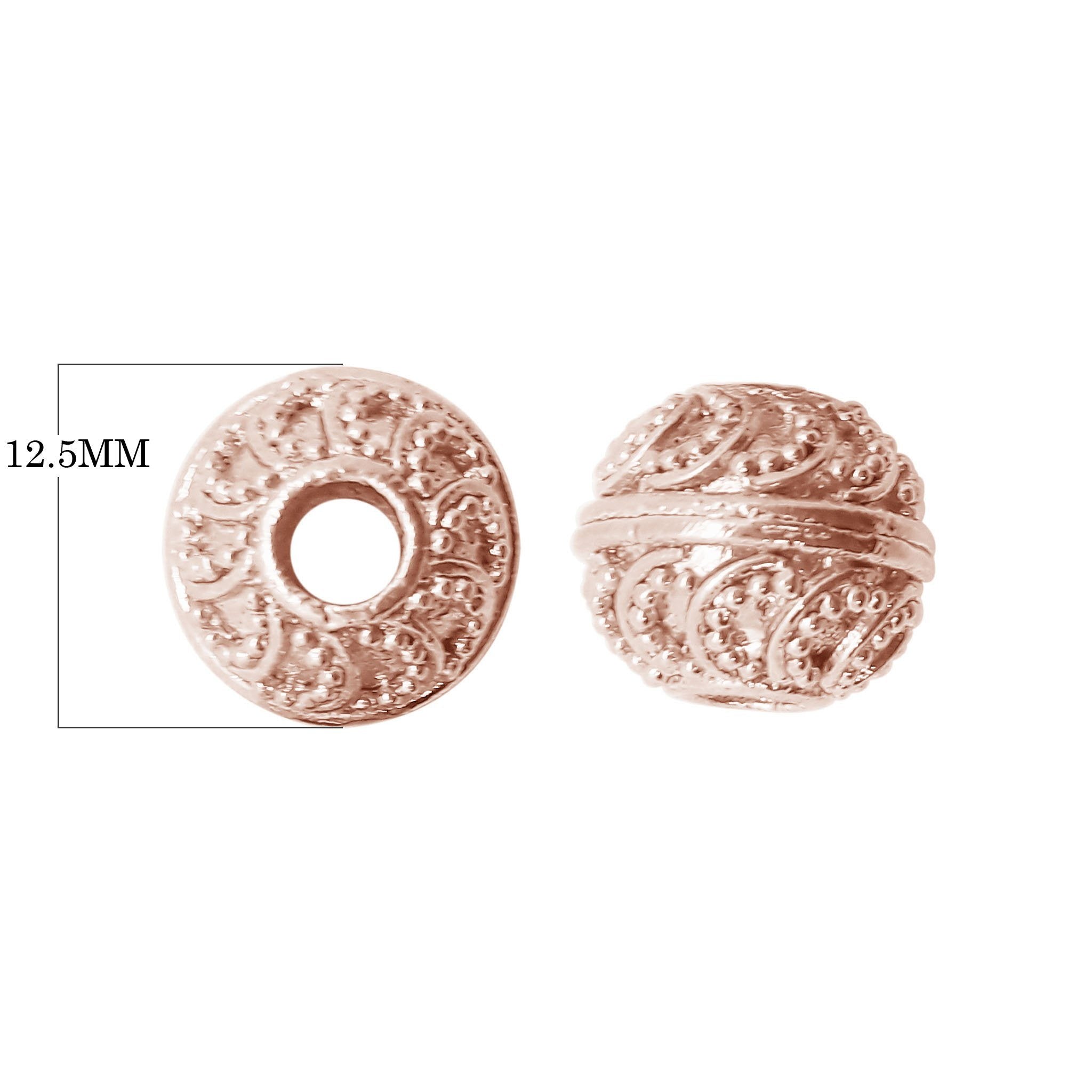 BRG-146 Rose Gold Overlay Bali Bead Beads Bali Designs Inc 