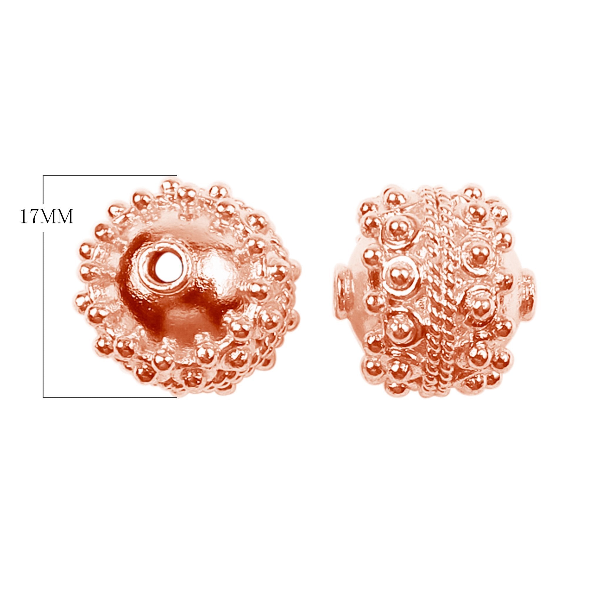 BRG-148 Rose Gold Overlay Bali Bead Beads Bali Designs Inc 
