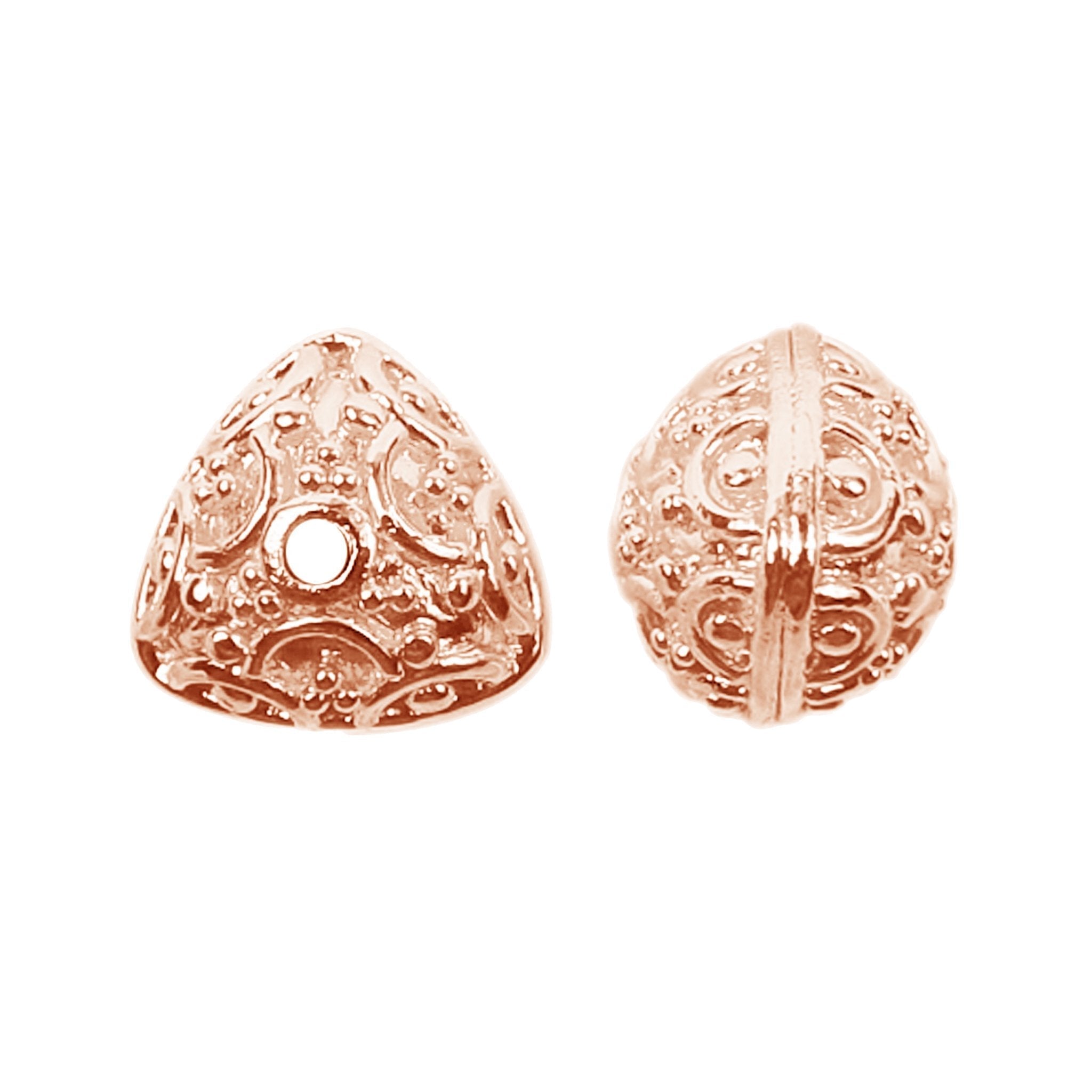 BRG-153 Rose Gold Overlay Bali Bead Beads Bali Designs Inc 