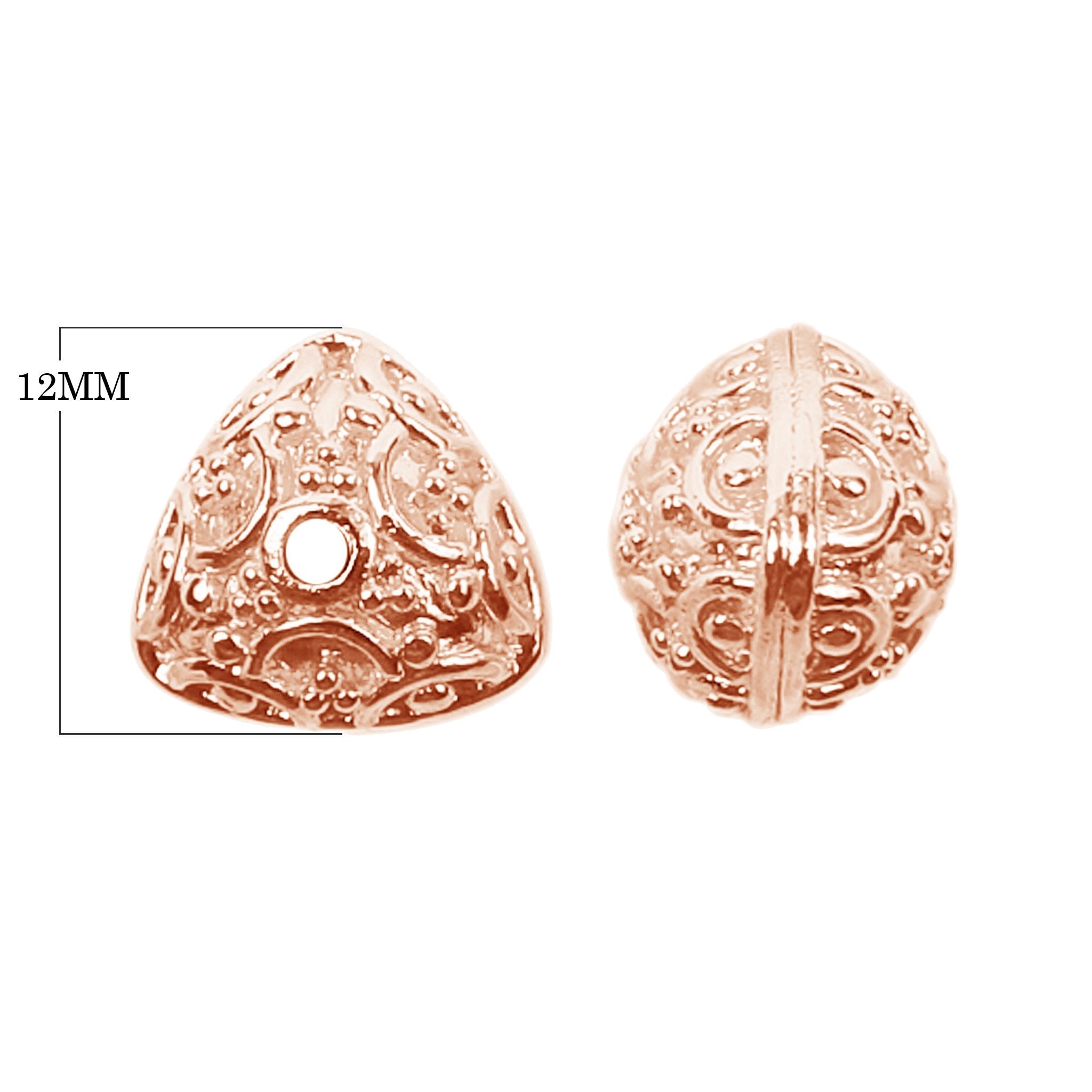 BRG-153 Rose Gold Overlay Bali Bead Beads Bali Designs Inc 
