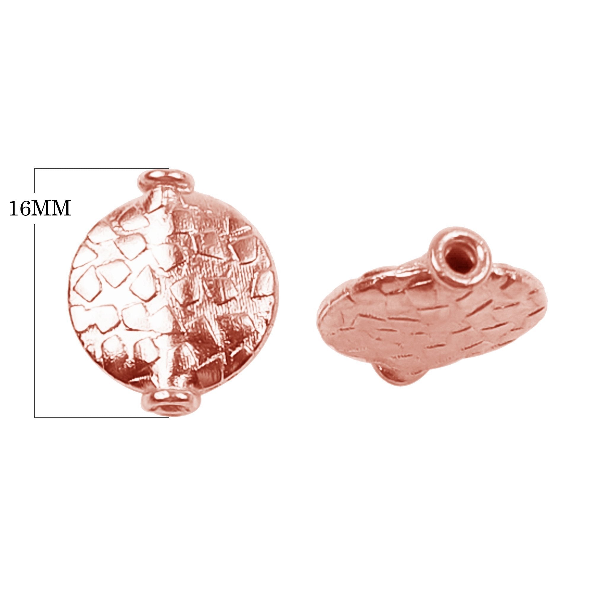 BRG-165 Rose Gold Overlay Motif Bead Beads Bali Designs Inc 