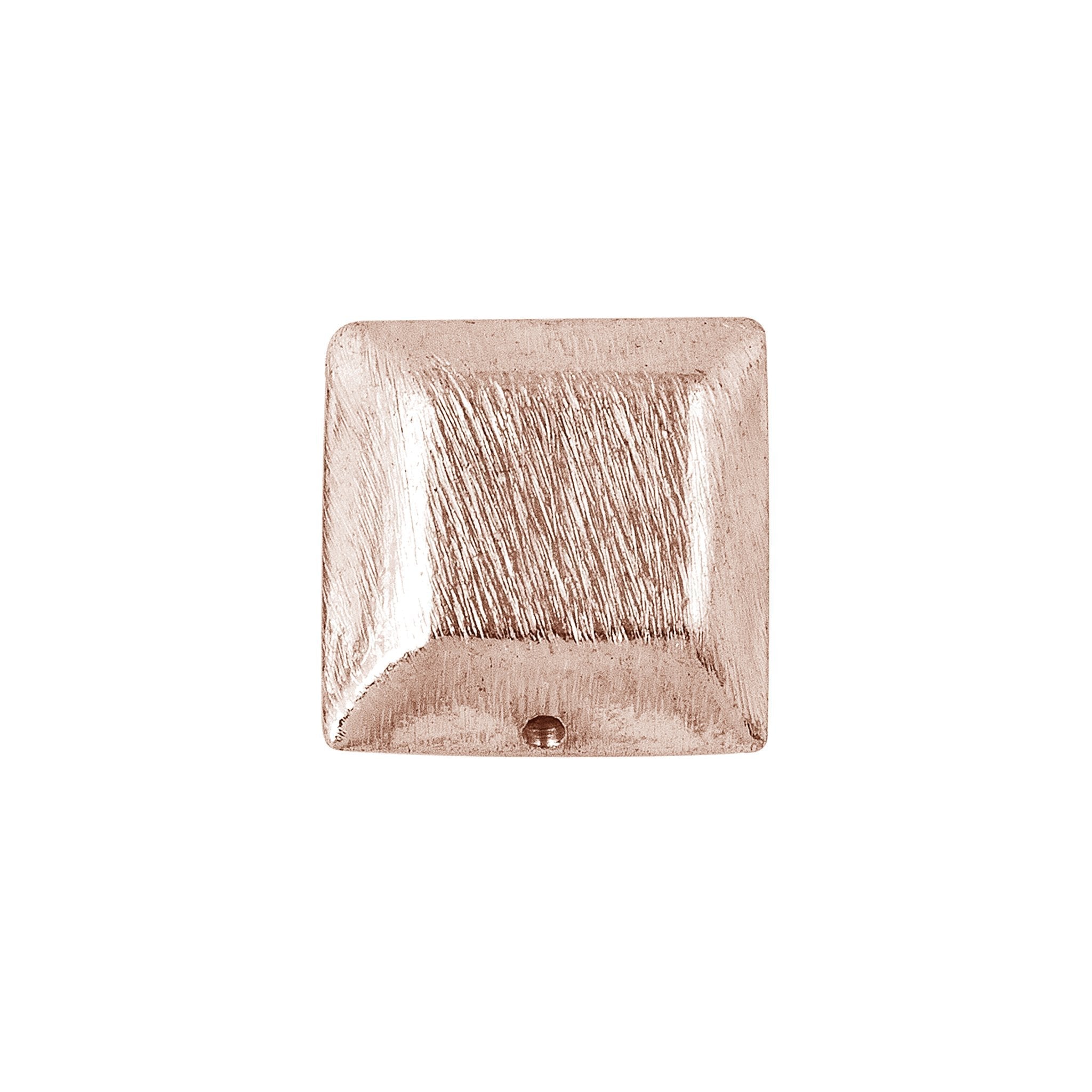 BRG-203-10MM Rose Gold Overlay Square Shape Brushed Bead Beads Bali Designs Inc 