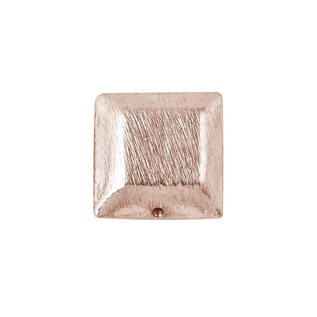BRG-203-10MM Rose Gold Overlay Square Shape Brushed Bead Beads Bali Designs Inc 