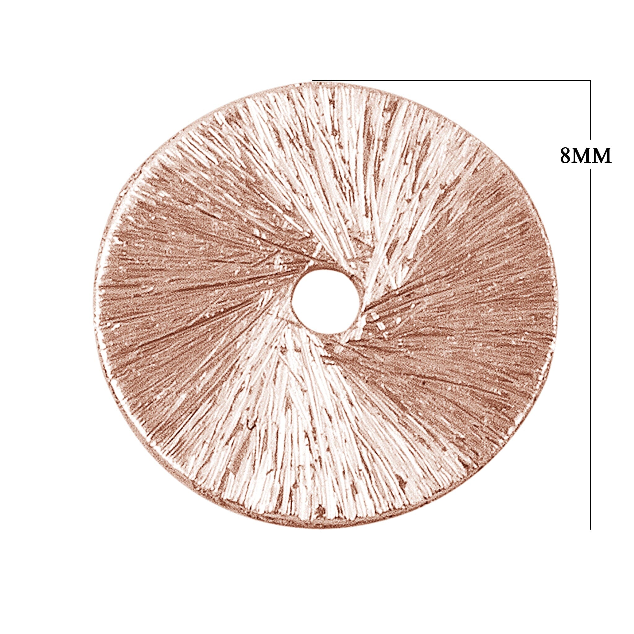 BRG-218-8MM Rose Gold Overlay Round Shape Chip Bead Beads Bali Designs Inc 