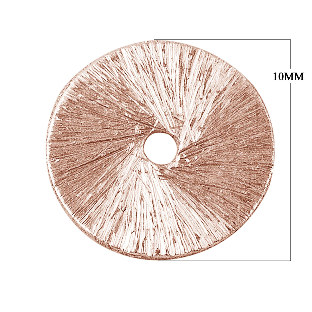 BRG-218 Rose Gold Overlay Round Shape Chip Bead Beads Bali Designs Inc 10MM 