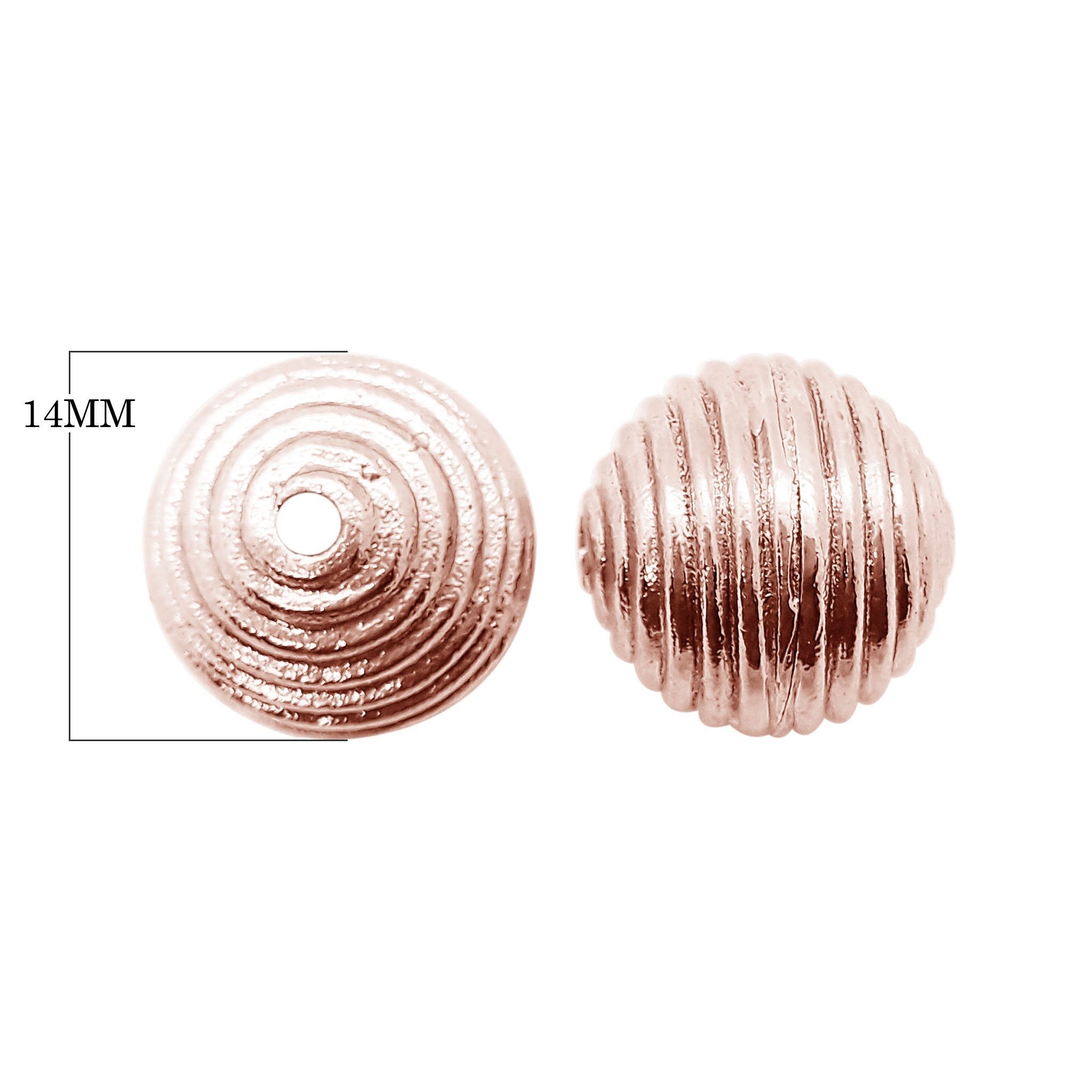 BRG-247 Rose Gold Overlay Bali Bead Beads Bali Designs Inc 