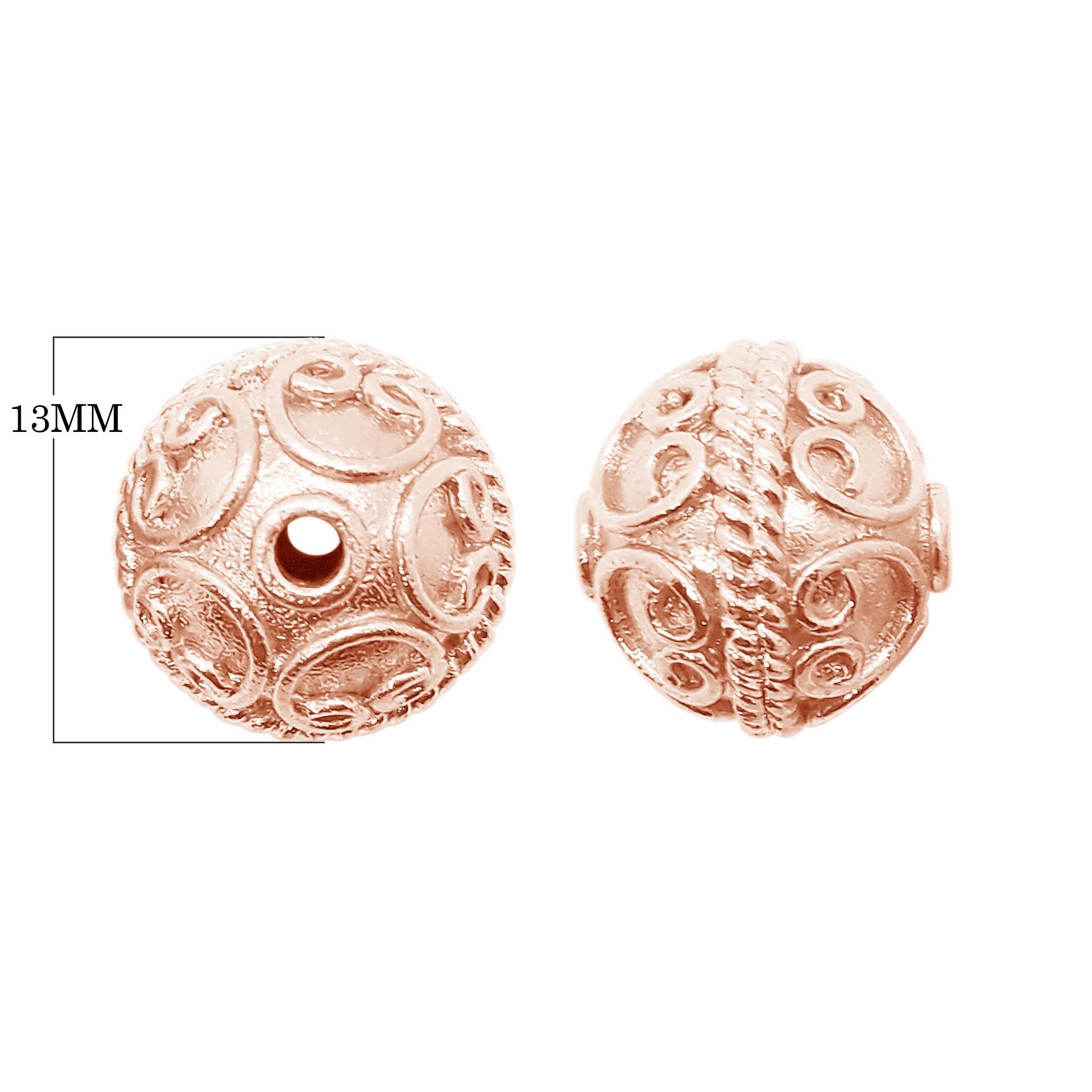 BRG-332 Rose Gold Overlay Bali Bead Beads Bali Designs Inc 