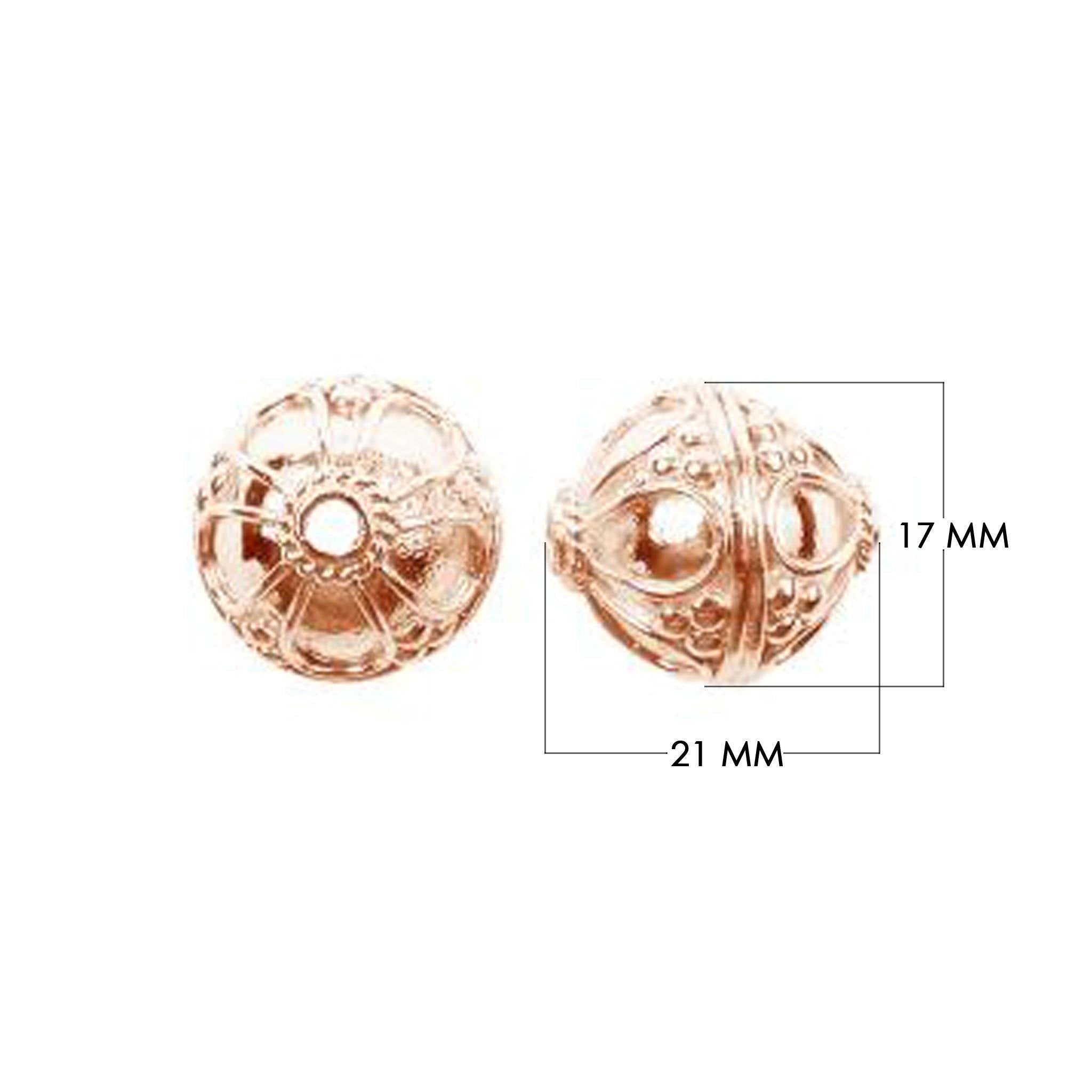 BRG-343 Rose Gold Overlay Bali Bead Beads Bali Designs Inc 
