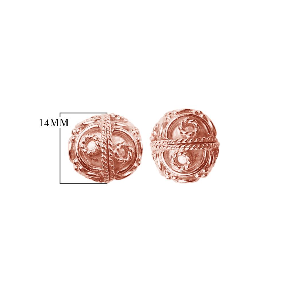 BRG-349 Rose Gold Overlay Bali Bead Beads Bali Designs Inc 