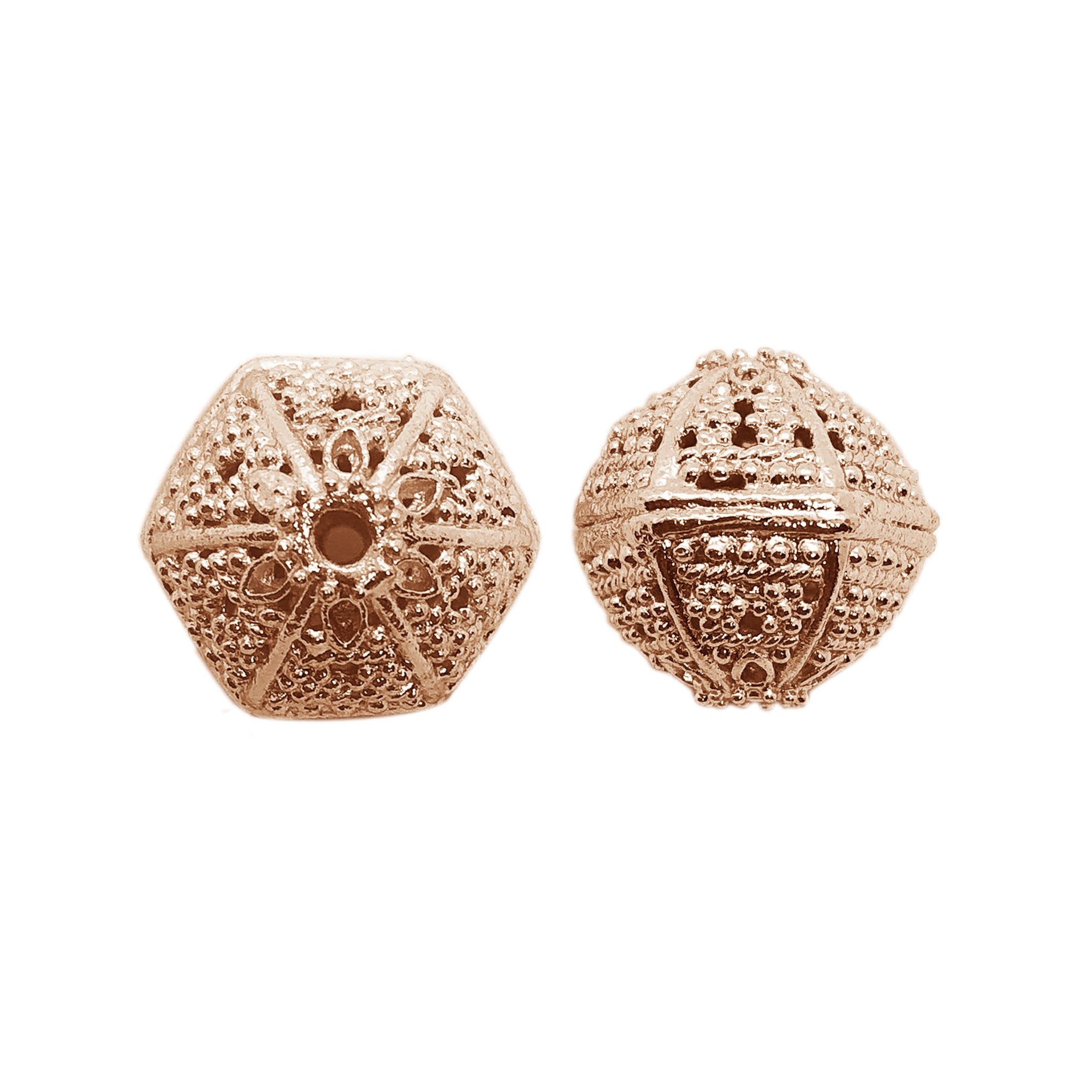 BRG-376 Rose Gold Overlay Bali Bead Beads Bali Designs Inc 