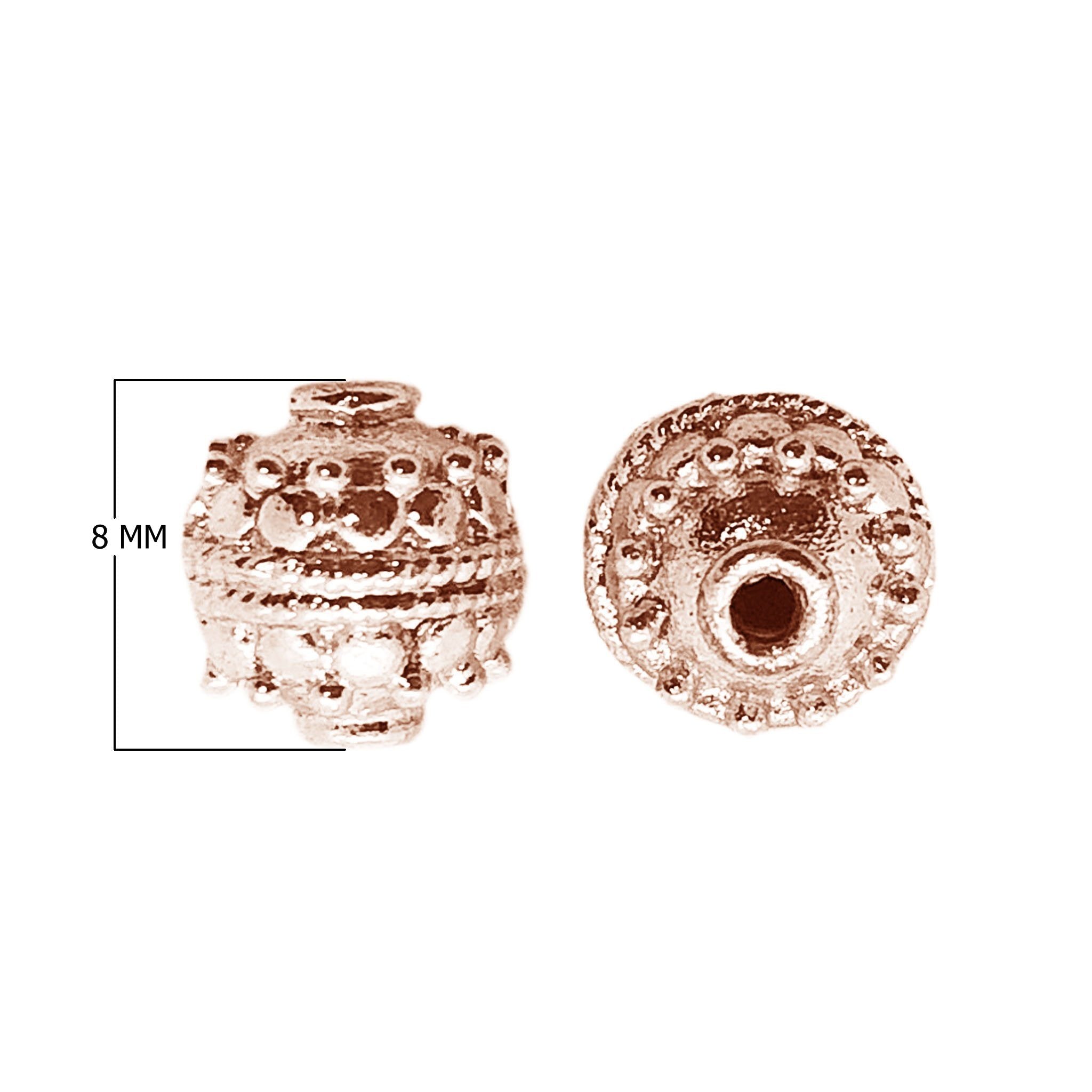 BRG-377 Rose Gold Overlay Bali Bead Beads Bali Designs Inc 