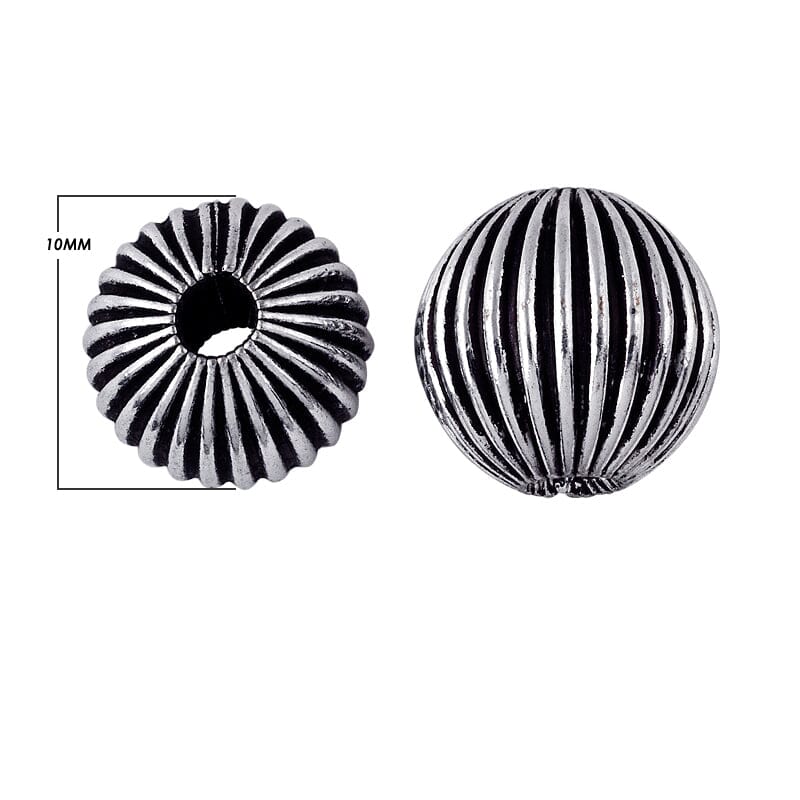 BSF-104 Silver Overlay Bali Bead Beads Bali Designs Inc 10MM 