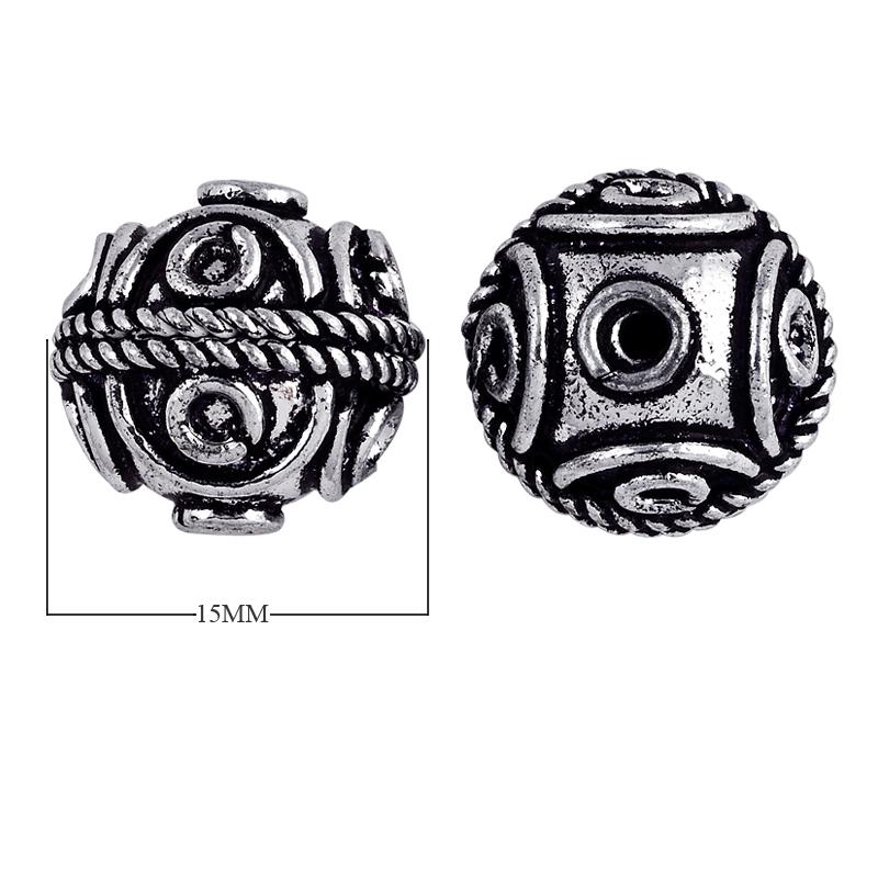 BSF-118 Silver Overlay Bali Bead Beads Bali Designs Inc 