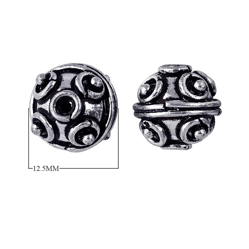 BSF-142 Silver Overlay Bali Bead Beads Bali Designs Inc 