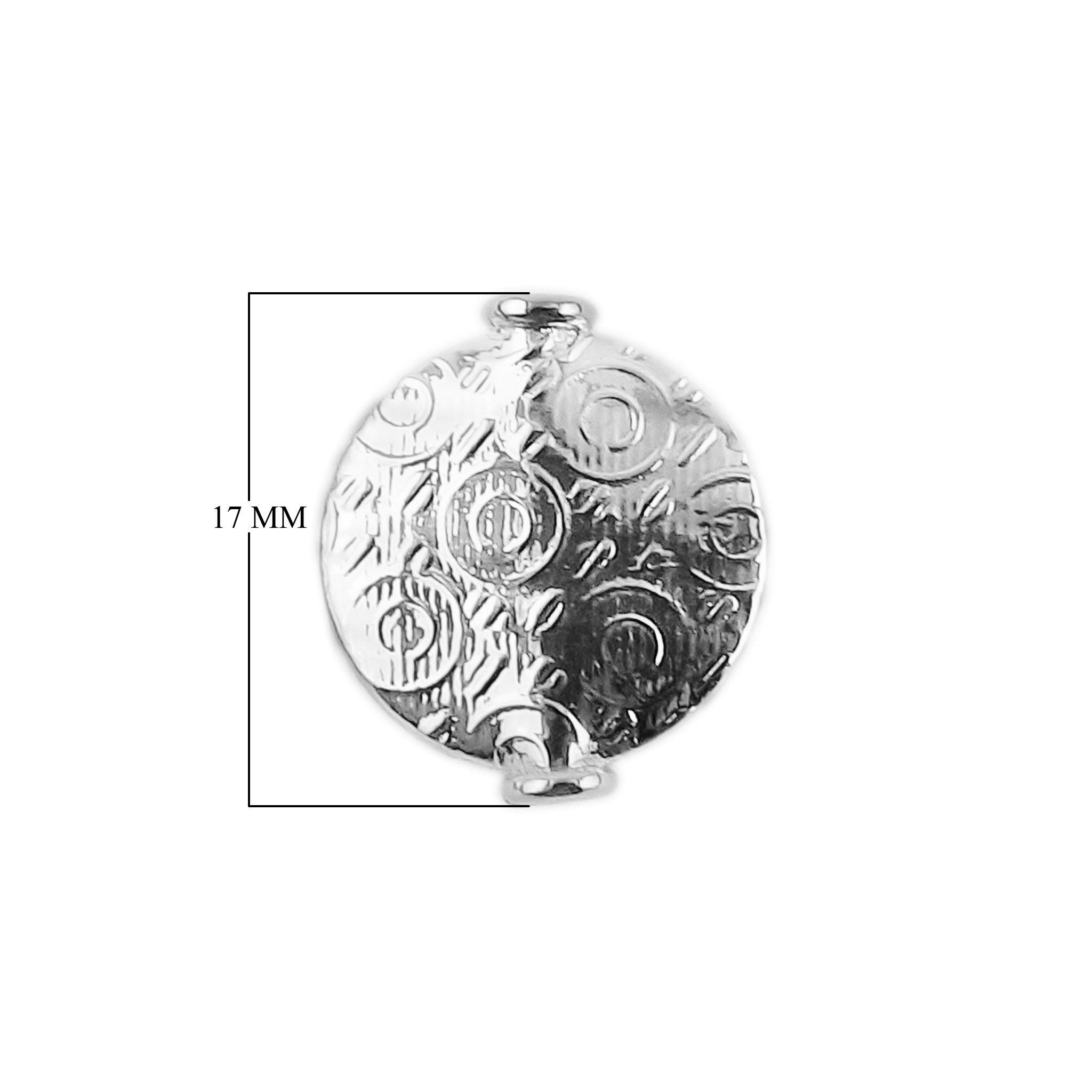 BSF-166-WO Silver Overlay Without Oxid Motif Bead Beads Bali Designs Inc 