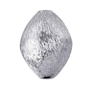 BSF-177 Silver Overlay Marquise Shape Brushed Bead Beads Bali Designs Inc 