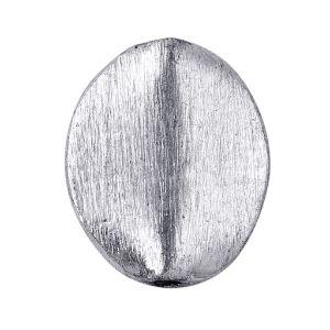 BSF-178-10MM Silver Overlay Oval Shape Brushed Bead Beads Bali Designs Inc 