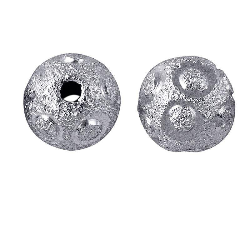 Artisan silver and copper textured sphere decor accent pair handcrafted in India with silver overlay finish