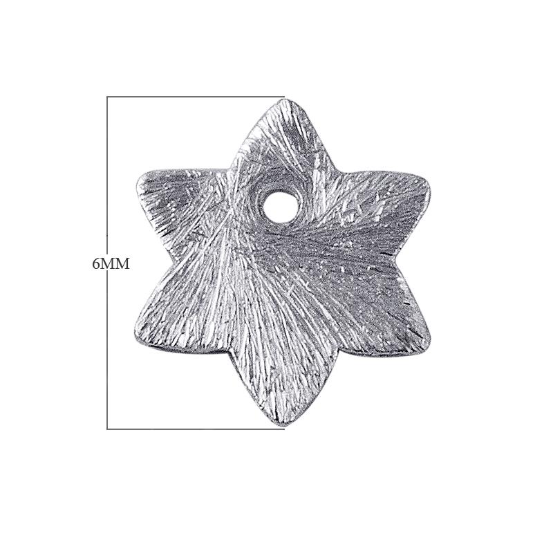 BSF-219-6MM Silver Overlay Star Shape Chip Bead Beads Bali Designs Inc 
