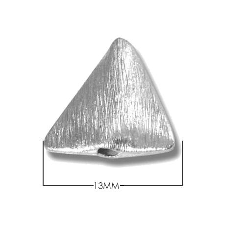 BSF-233 Silver Overlay Triangle Shape Brushed Bead Beads Bali Designs Inc 