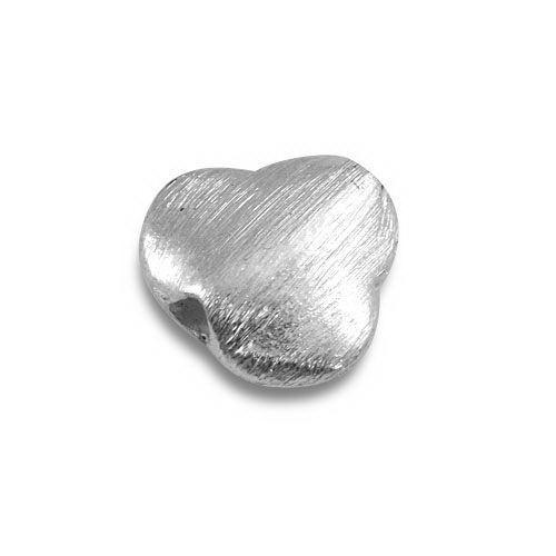 BSF-236 Silver Overlay Club Shape Brushed Bead Beads Bali Designs Inc 