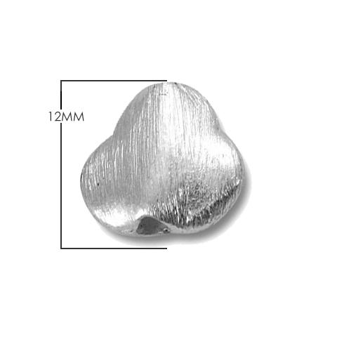 BSF-236 Silver Overlay Club Shape Brushed Bead Beads Bali Designs Inc 