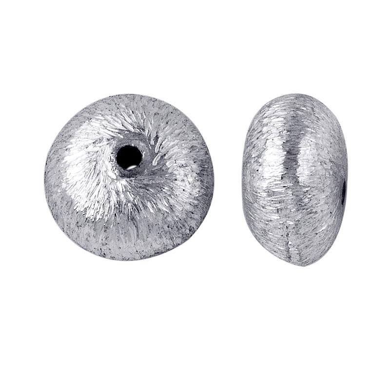 BSF-243 Silver Overlay Round Shape Brushed Bead Beads Bali Designs Inc 
