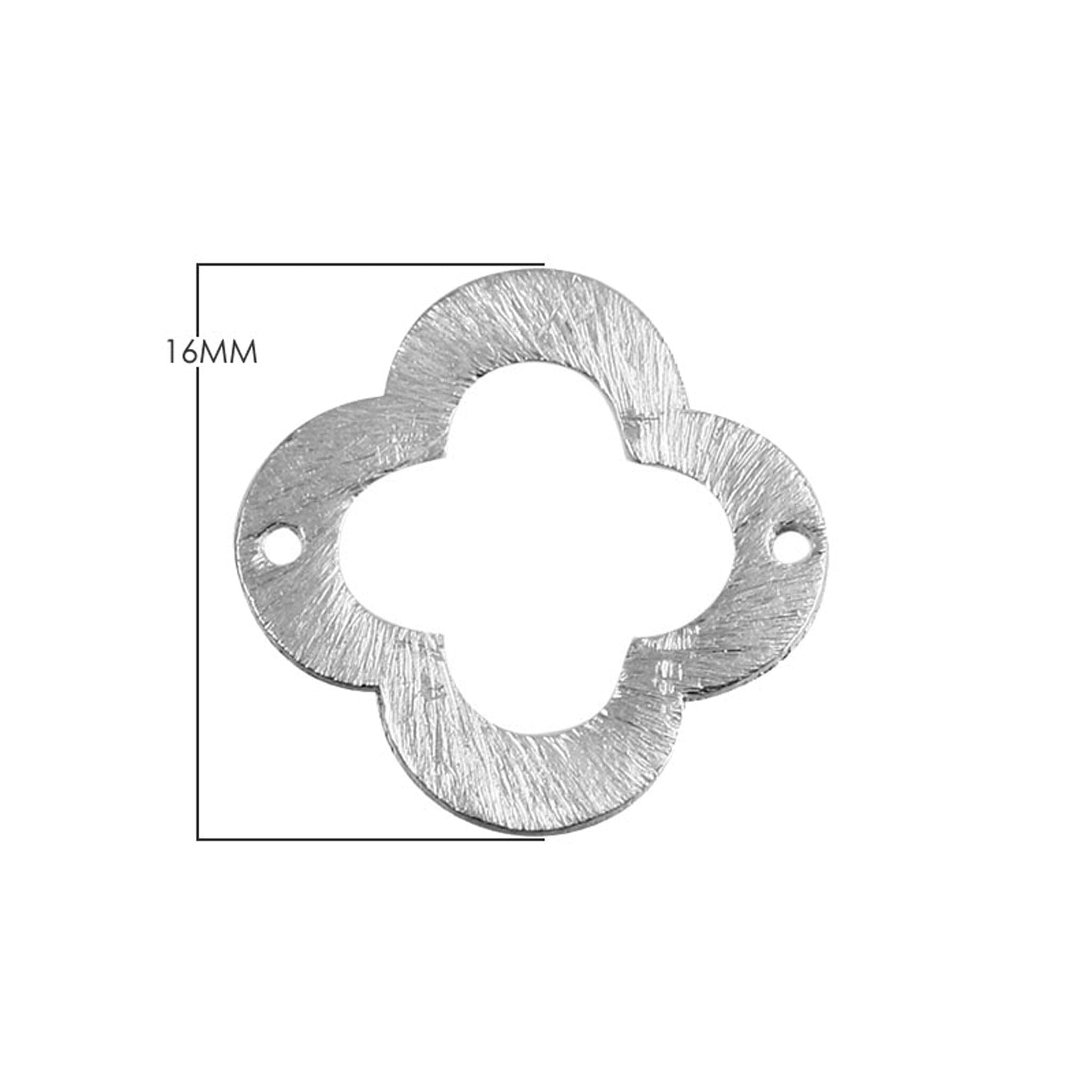 BSF-251 Silver Overlay Flower Shape Chip Bead Beads Bali Designs Inc 16MM 