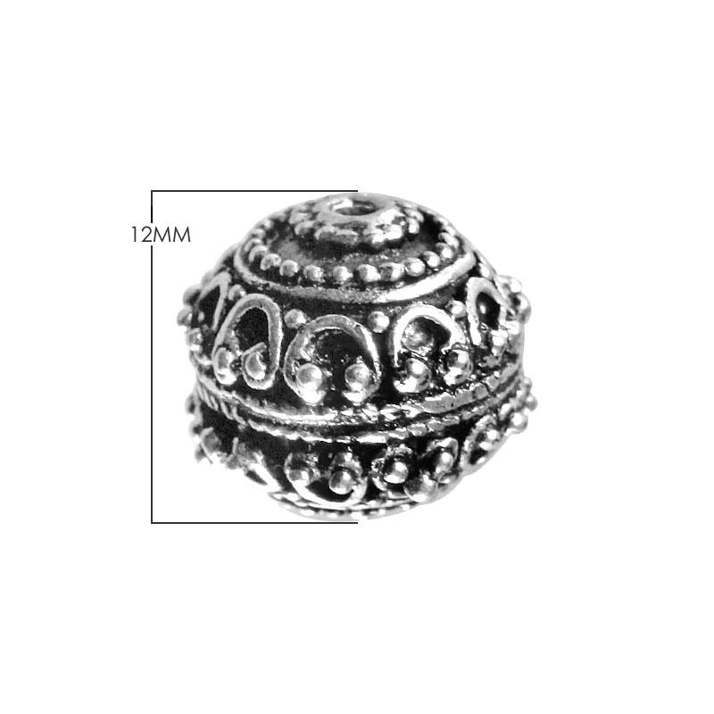 BSF-256 Silver Overlay Bali Bead Beads Bali Designs Inc 