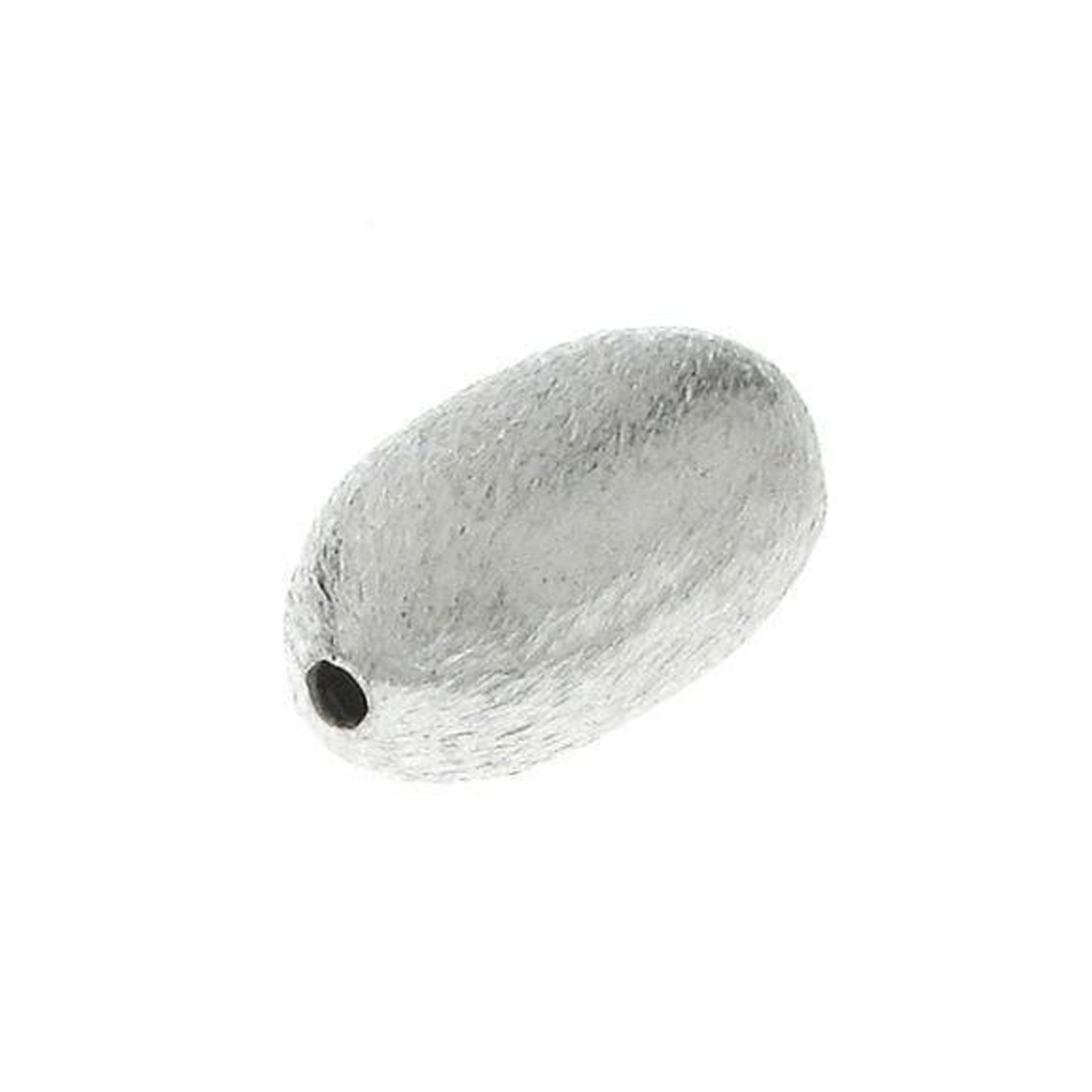 BSF-263 Silver Overlay Oval Shape Brushed Bead Beads Bali Designs Inc 