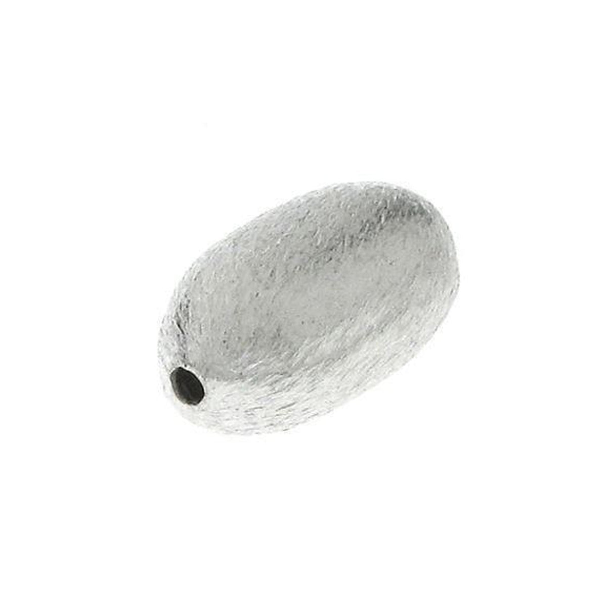 BSF-263 Silver Overlay Oval Shape Brushed Bead Beads Bali Designs Inc 