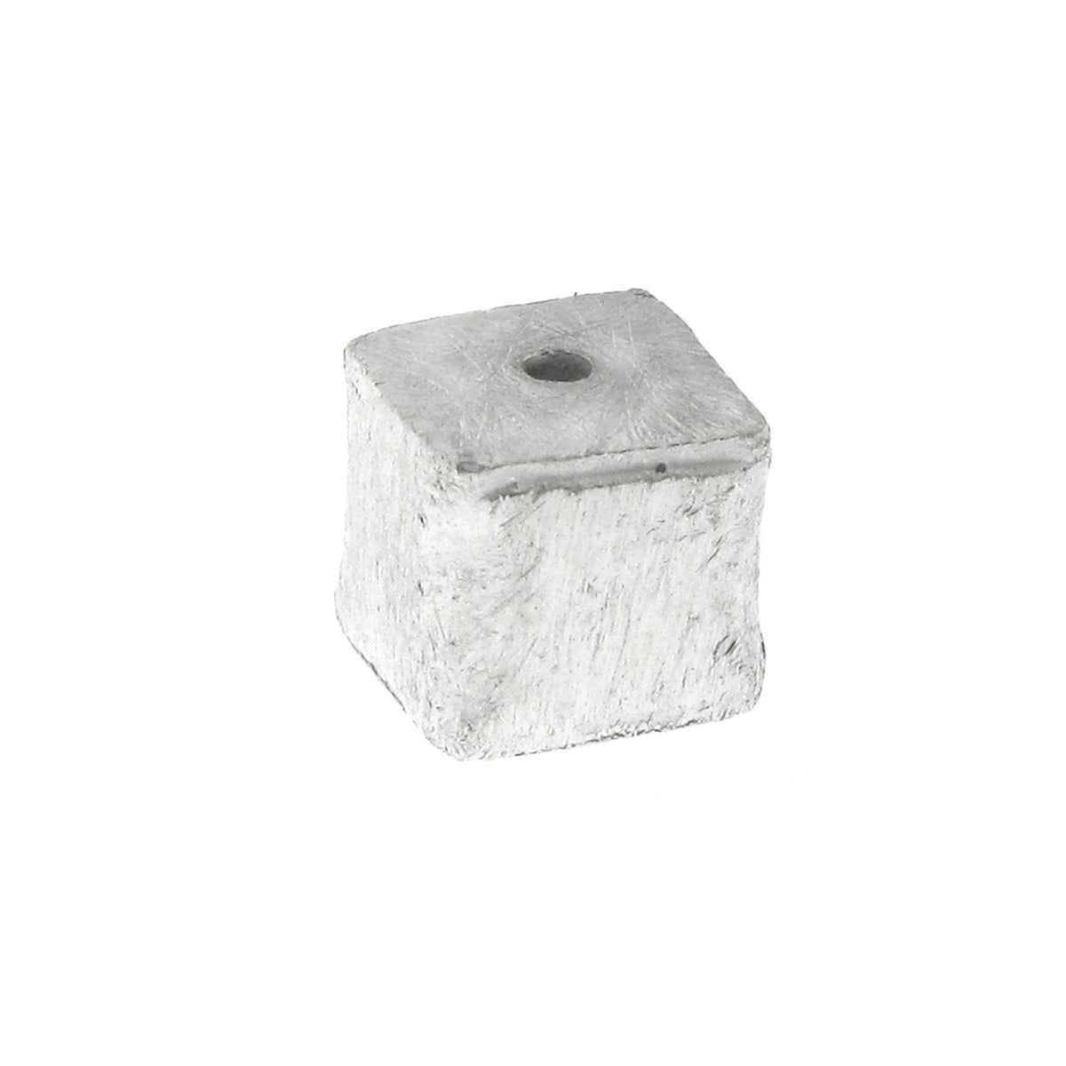 Silver overlay over copper cube bead handcrafted in India