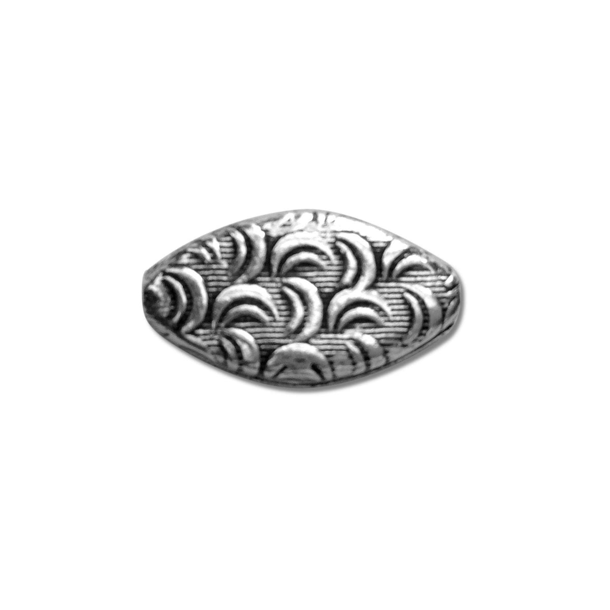 BSF-289 Silver Overlay Marquise Shape Motif Bead Beads Bali Designs Inc 
