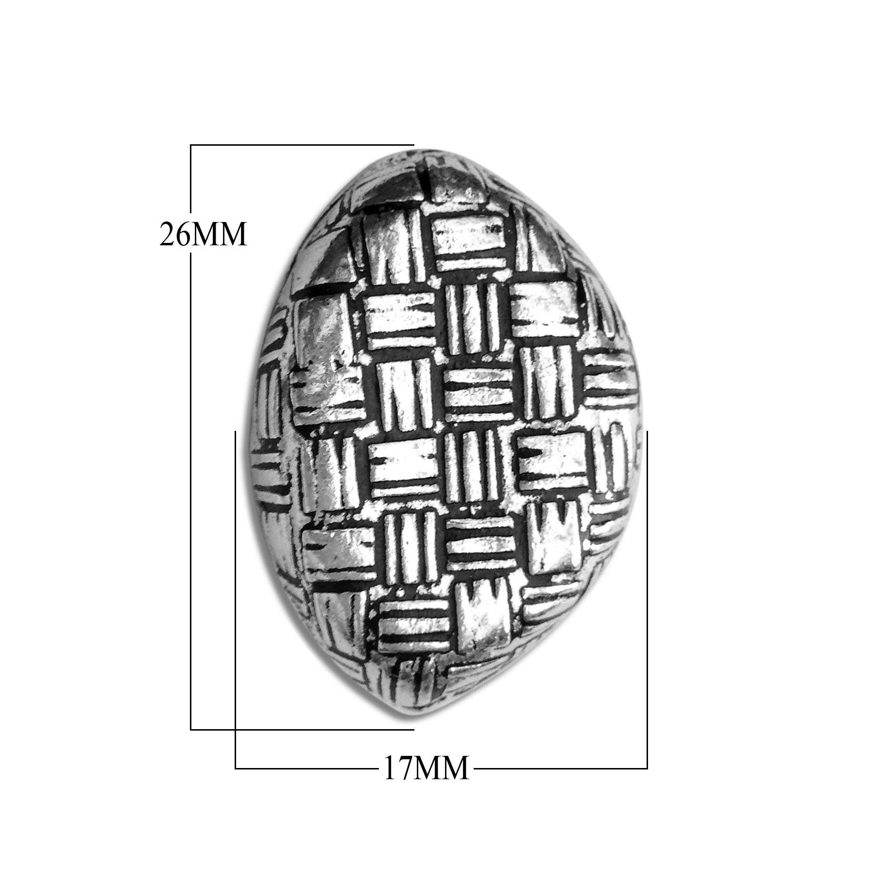 BSF-297 Silver Overlay Motif Bead Beads Bali Designs Inc 