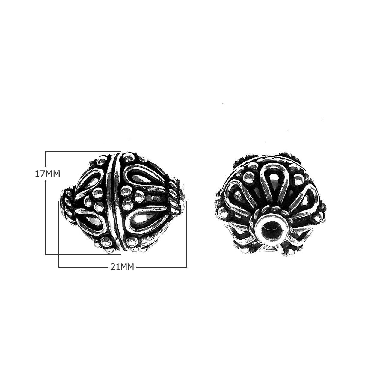 BSF-343 Silver Overlay Bali Bead Beads Bali Designs Inc 