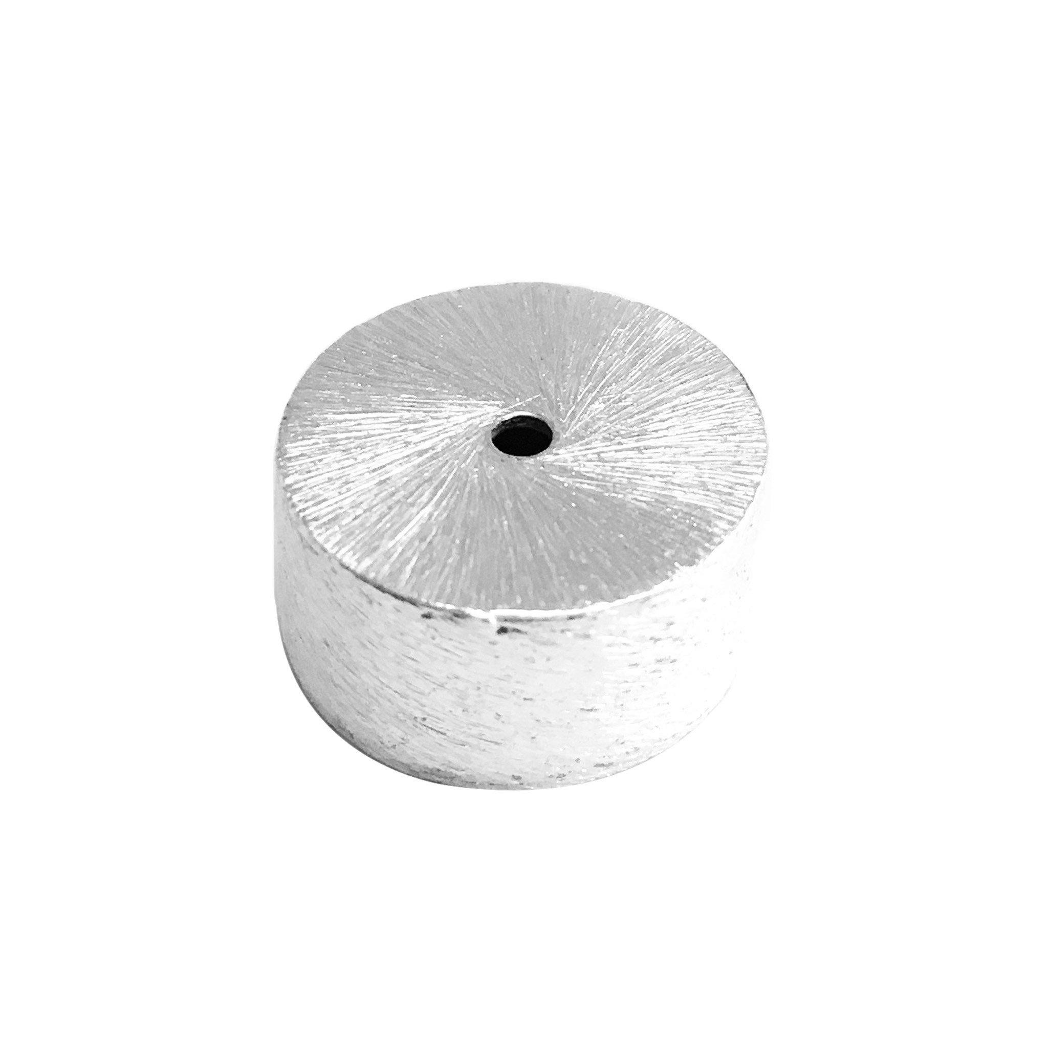 BSF-364 Silver Overlay Tyre Shape Brushed Bead Beads Bali Designs Inc 