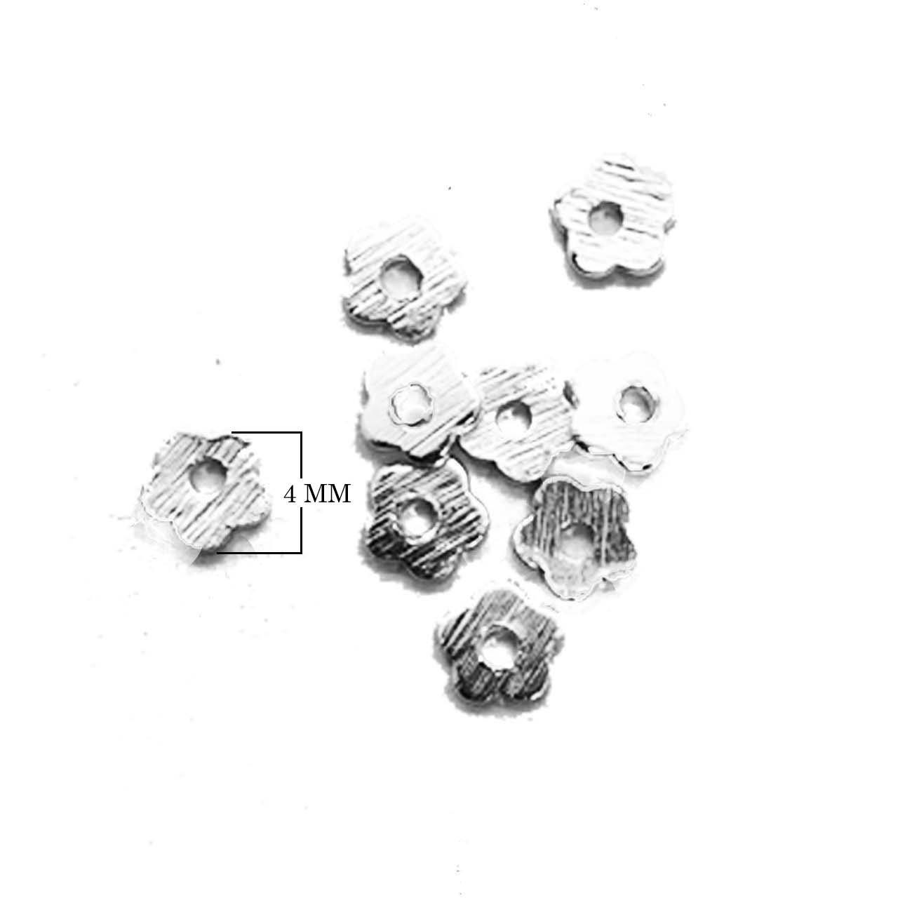 BSF-379 Silver Overlay Flower Shape Chip Bead Beads Bali Designs Inc 