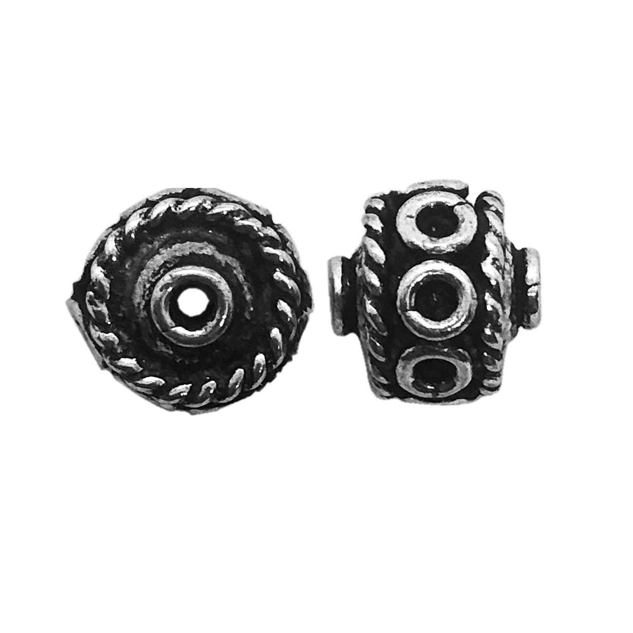 BSF-385-10MM Silver Overlay Bali Bead Beads Bali Designs Inc 