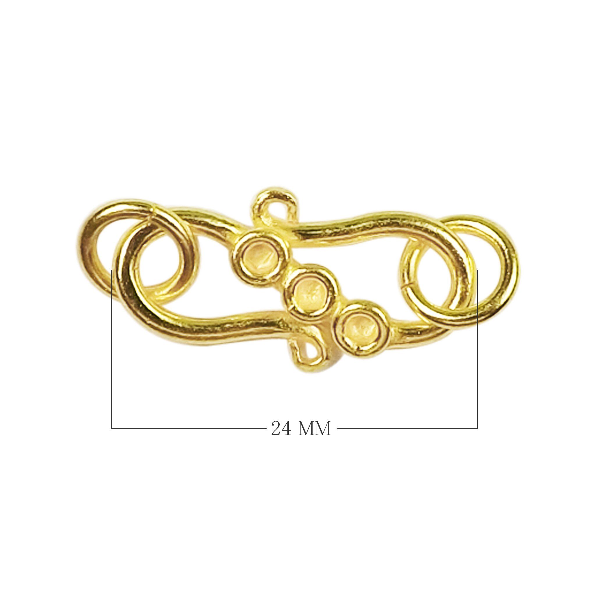 CG-111-24MM 18K Gold Overlay ''S'' Hook Beads Bali Designs Inc 
