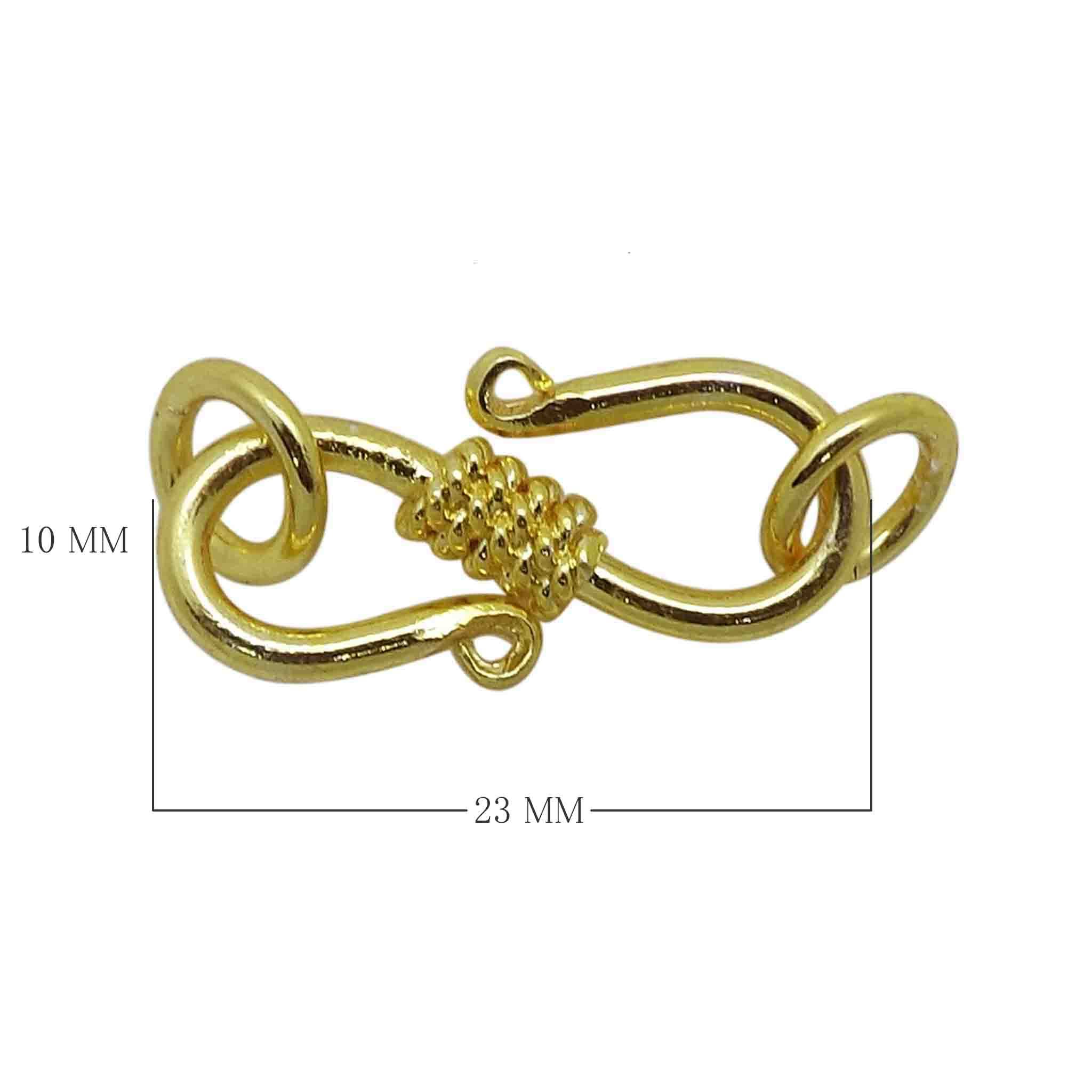 CG-123 18K Gold Overlay ''S'' Hook Beads Bali Designs Inc 
