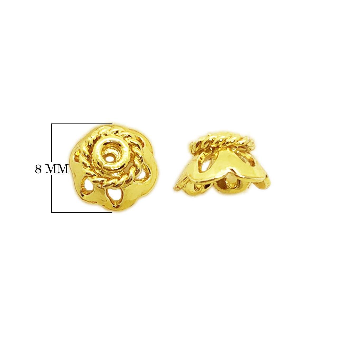 CG-133 18K Gold Overlay Bead Cap Beads Bali Designs Inc 