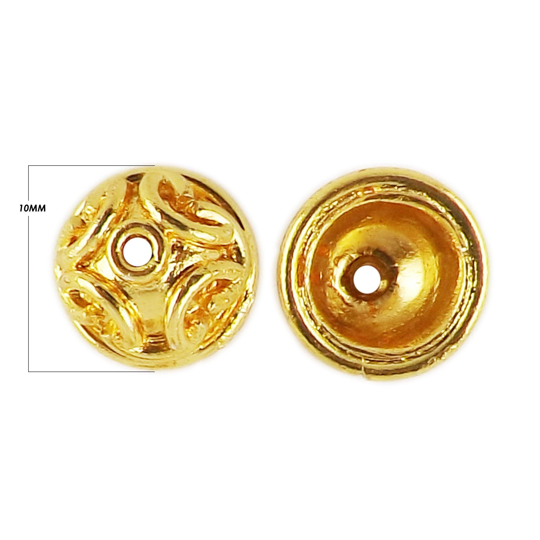 CG-144 18K Gold Overlay Bead Cap Beads Bali Designs Inc 