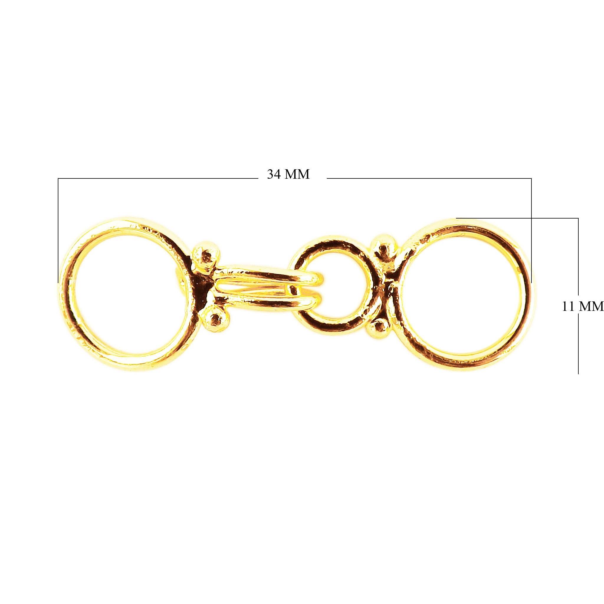 CG-155 18K Gold Overlay Clasp Hook Beads Bali Designs Inc 